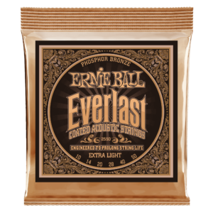 Everlast Extra Light Coated Phosphor Bronze Acoustic Guitar Strings - 10-50 Gauge