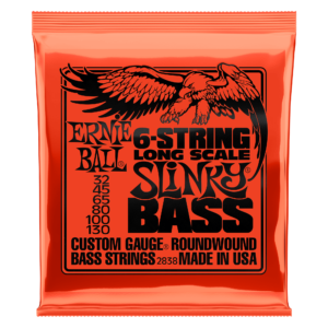 Slinky Long Scale 6-String Nickel Wound Electric Bass Strings - 32-130 Gauge