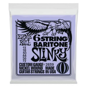 Slinky 6-String w/ small ball end 29 5/8 scale Baritone Guitar Strings – 13-72 Gauge