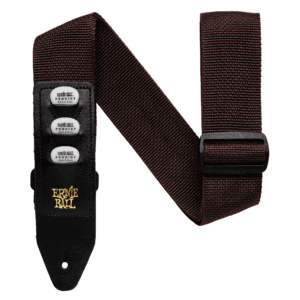 Ernie Ball Brown Pickholder Strap