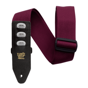 Ernie Ball Burgundy Pickholder Strap
