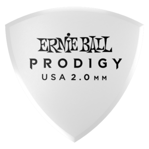 Ernie Ball 2.0mm White Large Shield Prodigy Picks 6-pack