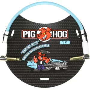 Pig Hog  "Daphne Blue" 1ft Right Angled Patch Cables