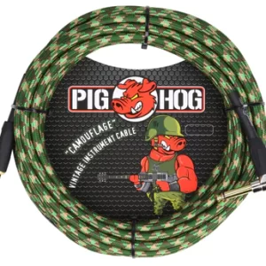 Pig Hog "Camouflage" Instrument Cable, 20ft. Right Angle
