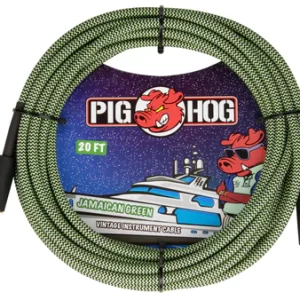 Pig Hog "Jamaican Green" Instrument Cable, 20ft.