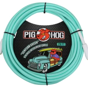 Pig Hog "Seafoam Green" Instrument Cable, 20ft.