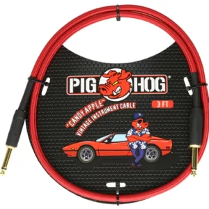 Pig Hog  "Candy Apple Red" 3ft  Patch Cables