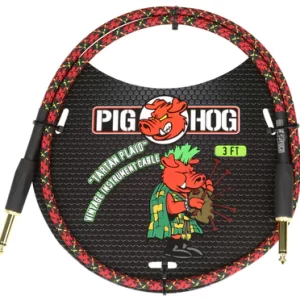 Pig Hog  "Tartan Plaid" 3ft  Patch Cables