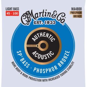 Martin Guitar Authentic Acoustic MA4800 Light Gauge Acoustic Bass Guitar Strings