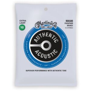 Martin MA500 Authentic Acoustic SP 92/8 Phosphor Bronze Extra Light Guitar Strings