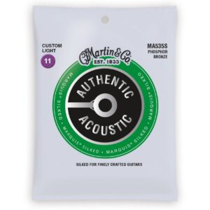 Martin MA535S Authentic Acoustic Marquis 92/8 Phosphor Bronze Custom Light Guitar Strings