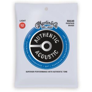 Martin MA540 Authentic Acoustic SP 92/8 Phosphor Bronze Light Guitar Strings