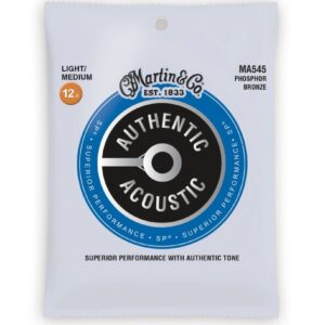 Martin MA545 Authentic Acoustic SP 92/8 Phosphor Bronze Light Medium Guitar Strings