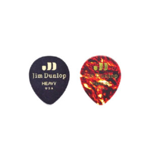 Dunlop 485R03 Genuine Celluloid Tear Drop Guitar Picks – Black (Bag of 72)